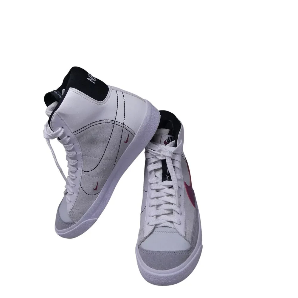 Nike Kids 4Y Blazer Mid 77 SE White Rush Maroon - DH8640-101